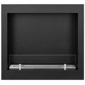 Camino a Bioetanolo da Incasso Frontale Nero 3 kW Bruciatore Inox 1,5L 2