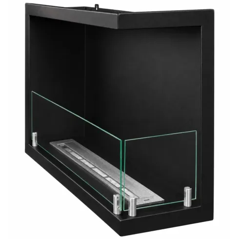 Camino Bioetanolo da Incasso Angolare Destro Nero 3 kW Bruciatore 1,5L