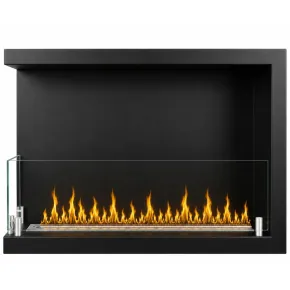 Camino Bioetanolo Incasso Angolare Sinistro Nero 3 kW Bruciatore 1,5L