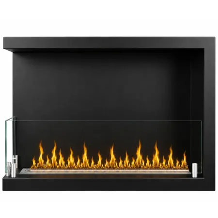 Camino Bioetanolo Incasso Angolare Sinistro Nero 3 kW Bruciatore 1,5L