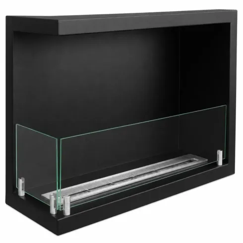 Camino Bioetanolo Incasso Angolare Sinistro Nero 3 kW Bruciatore 1,5L