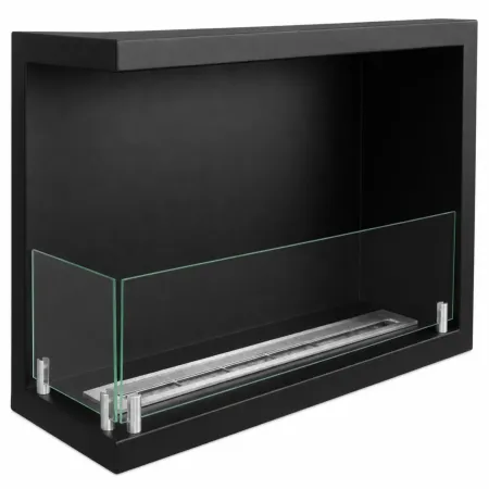 Camino Bioetanolo Incasso Angolare Sinistro Nero 3 kW Bruciatore 1,5L