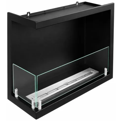 Camino Bioetanolo Incasso Angolare Sinistro Nero 3 kW Bruciatore 1,5L