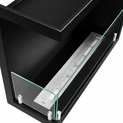 Camino Bioetanolo Incasso Angolare Sinistro Nero 3 kW Bruciatore 1,5L