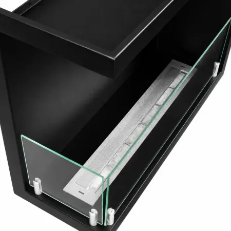 Camino Bioetanolo Incasso Angolare Sinistro Nero 3 kW Bruciatore 1,5L