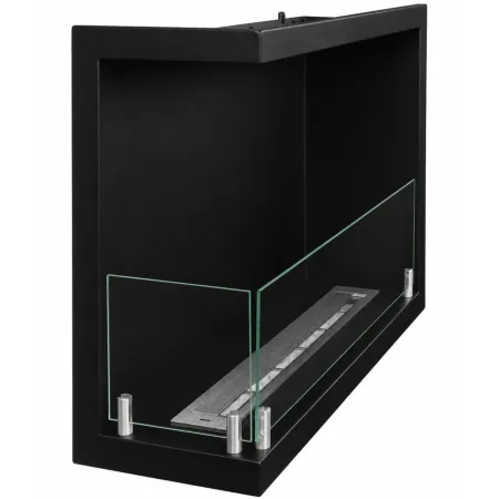 Camino Bioetanolo Incasso Angolare Sinistro Nero 3 kW Bruciatore 1,5L
