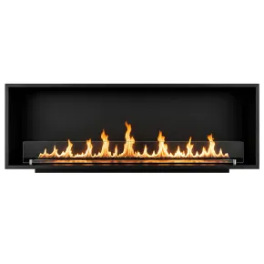 Camino Bioetanolo da Incasso Frontale 150x30 cm 4kW Nero Bruciatore 3L