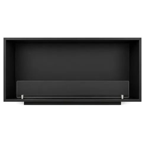 Camino Bioetanolo da Incasso Frontale 150x30 cm 4kW Nero Bruciatore 3L