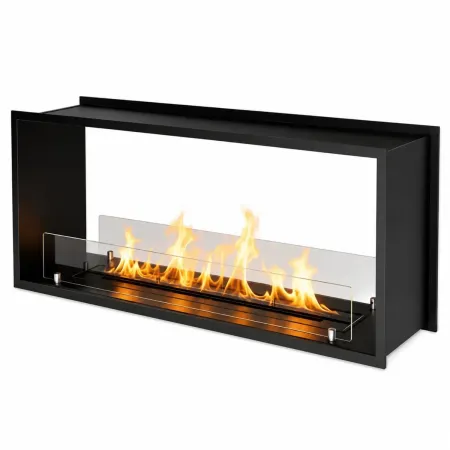 Camino a Bioetanolo da Incasso Bifacciale 120x30x50 cm 4 kW Nero 3L