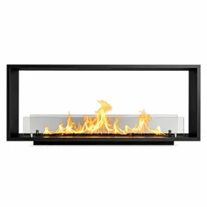 Camino a Bioetanolo da Incasso Bifacciale 120x30x50 cm 4 kW Nero 3L