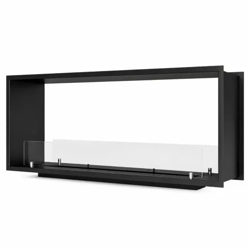 Camino a Bioetanolo da Incasso Bifacciale 120x30x50 cm 4 kW Nero 3L