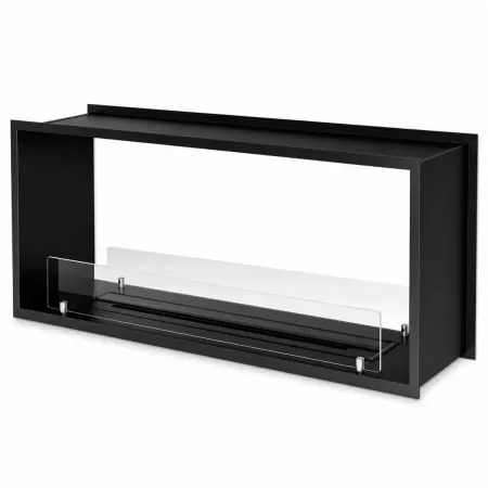 Camino a Bioetanolo da Incasso Bifacciale 120x30x50 cm 4 kW Nero 3L