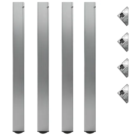 Tavolo Rotondo da Pranzo 90x90 cm Bianco Gambe Alluminio Regolabili