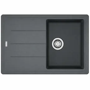 Lavello 1 Vasca 78x50 cm Fragranite Grafite Gocciolatoio Reversibile 2