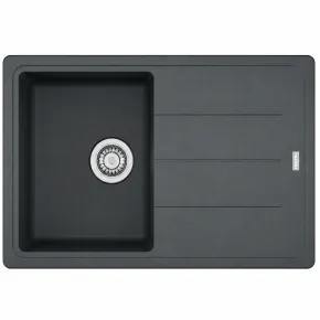 Lavello 1 Vasca 78x50 cm Fragranite Grafite Gocciolatoio Reversibile