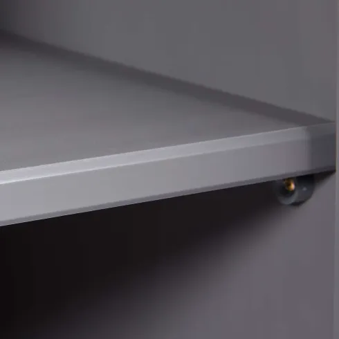 Credenza 3 Ante 3 Cassetti Madia in Legno Massello Grigio Rovere