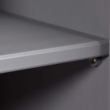 Credenza 3 Ante 3 Cassetti Madia in Legno Massello Grigio Rovere