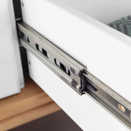 Armadio Camera da Letto 3 Ante con Specchio in Legno Bianco Rovere