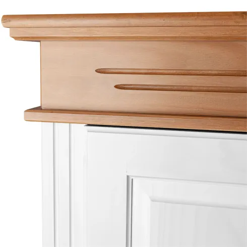 Armadio Camera da Letto 4 Ante Specchi 4 Cassetti Legno Bianco Rovere