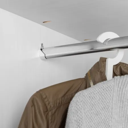 Armadio Camera da Letto 4 Ante Specchi 4 Cassetti Legno Bianco Rovere