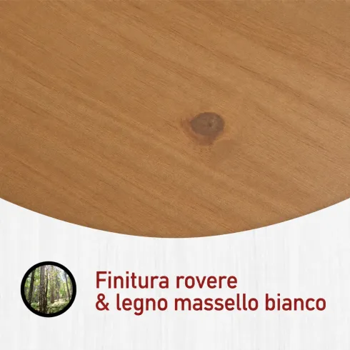 Comodino con Cassetto per Camera da Letto in Legno Bianco Rovere