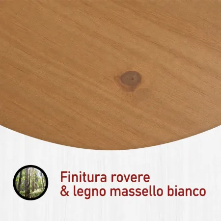 Comodino con Cassetto per Camera da Letto in Legno Bianco Rovere