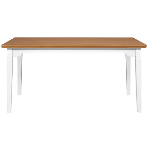 Tavolo da Pranzo Bianco Rovere 160x90x76,5 cm in Legno Massello