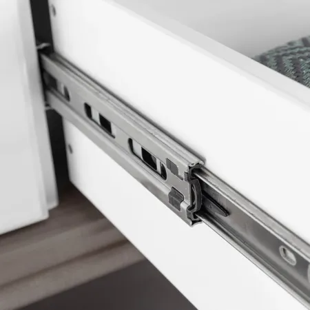 Armadio Camera da Letto 3 Ante con Specchio in Legno Bianco Grigio
