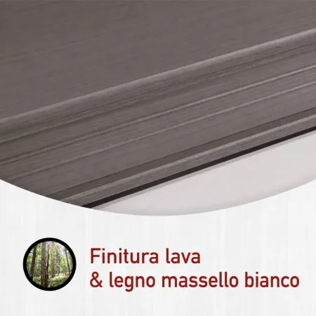 Armadio Camera da Letto 4 Ante Specchi 4 Cassetti Legno Bianco Grigio