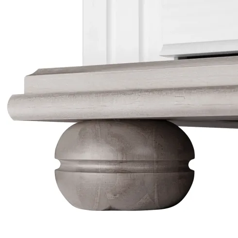 Comodino con Cassetto per Camera da Letto in Legno Bianco Grigio