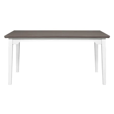 Tavolo da Pranzo Bianco Grigio 160x90x77 cm in Legno Massello