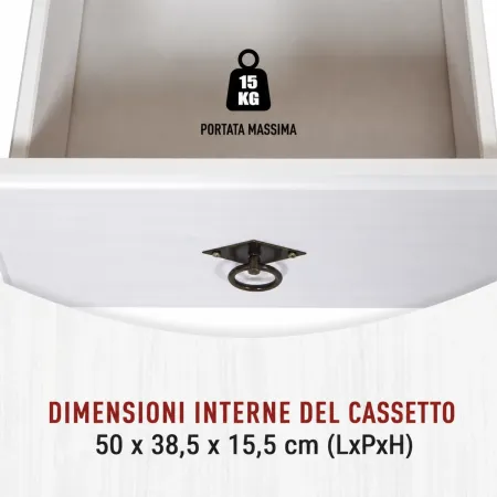Mobile Porta TV con 2 Ante Cassetto Legno Bianco Grigio da Soggiorno