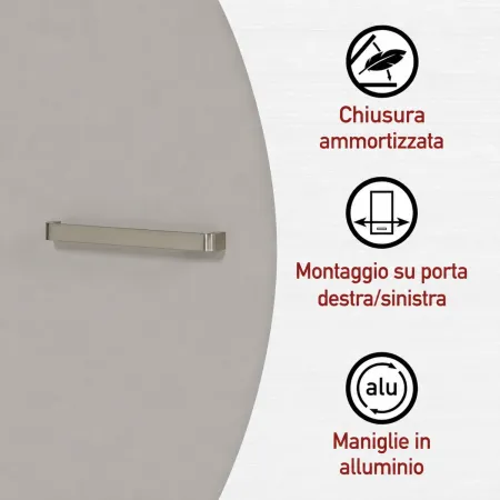 Colonna Cucina per Frigo Forno Mobile Beige Rovere Anta Reversibile
