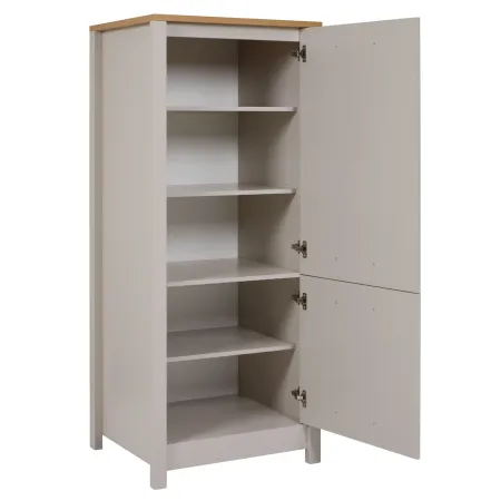 Colonna Cucina per Frigo Freezer Mobile Beige Rovere 2 Ante Reversibili