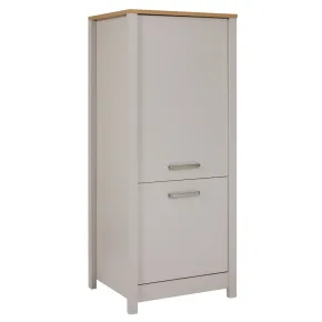 Colonna Cucina per Frigo Freezer Mobile Beige Rovere 2 Ante Reversibili