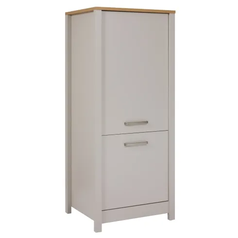 Colonna Cucina per Frigo Freezer Mobile Beige Rovere 2 Ante Reversibili