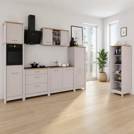 Pensile Cucina Singolo Beige Rovere con Anta Soft-Close 70x60x60,5 cm