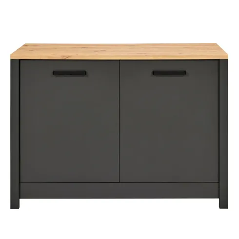 Mobile Cucina Sottolavello Lavastoviglie Antracite Rovere 130x60x92 cm