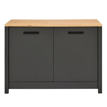 Mobile Cucina Sottolavello Lavastoviglie Antracite Rovere 130x60x92 cm