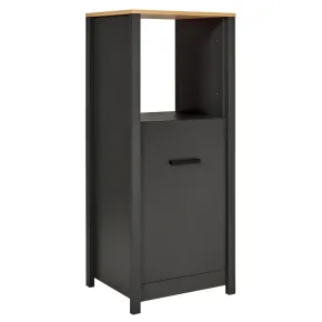 Colonna Cucina Frigo Forno Mobile Antracite Rovere Anta Reversibile
