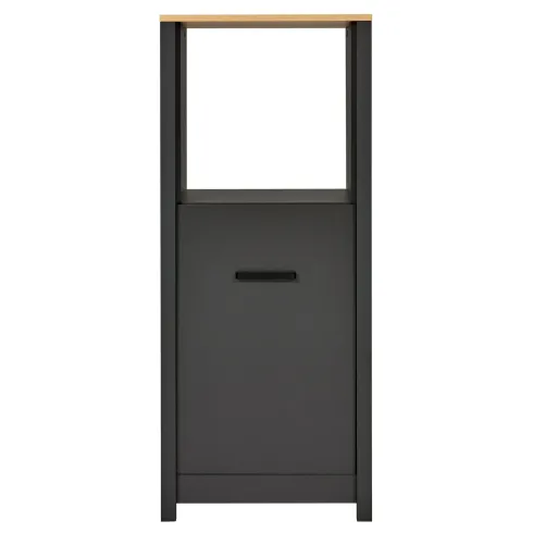 Colonna Cucina Frigo Forno Mobile Antracite Rovere Anta Reversibile