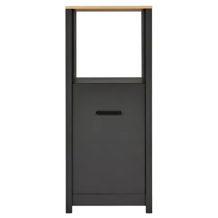 Colonna Cucina Frigo Forno Mobile Antracite Rovere Anta Reversibile