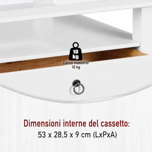 Tavolino in Vetro da Caffe 75x75 Bianco Tavolo Legno Divano Soggiorno Quadrato | BricoShop24