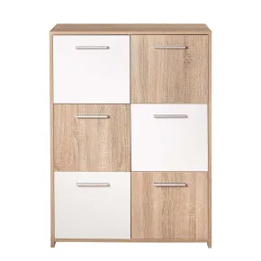 Credenza Buffet Moderna Bianco Rovere Sonoma Mobile Dispensa Soggiorno Salotto 2