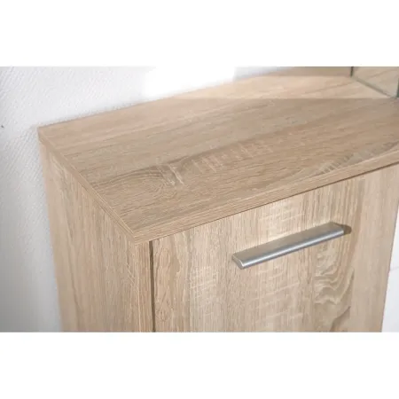 Buffet Mobile Moderno Bianco e Rovere con Ante Cassetti da Salotto