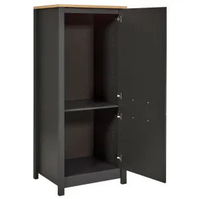 Colonna Cucina Frigo Freezer Mobile Antracite Rovere Ante Reversibili 2