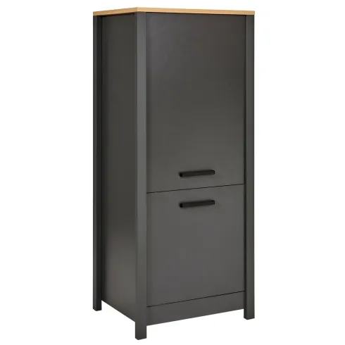 Colonna Cucina Frigo Freezer Mobile Antracite Rovere Ante Reversibili