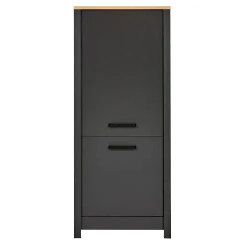 Colonna Cucina Frigo Freezer Mobile Antracite Rovere Ante Reversibili