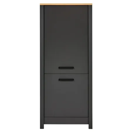 Colonna Cucina Frigo Freezer Mobile Antracite Rovere Ante Reversibili