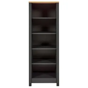 Mobile Scaffale Cucina Aperto 4 Ripiani Regolabili Antracite Rovere 2